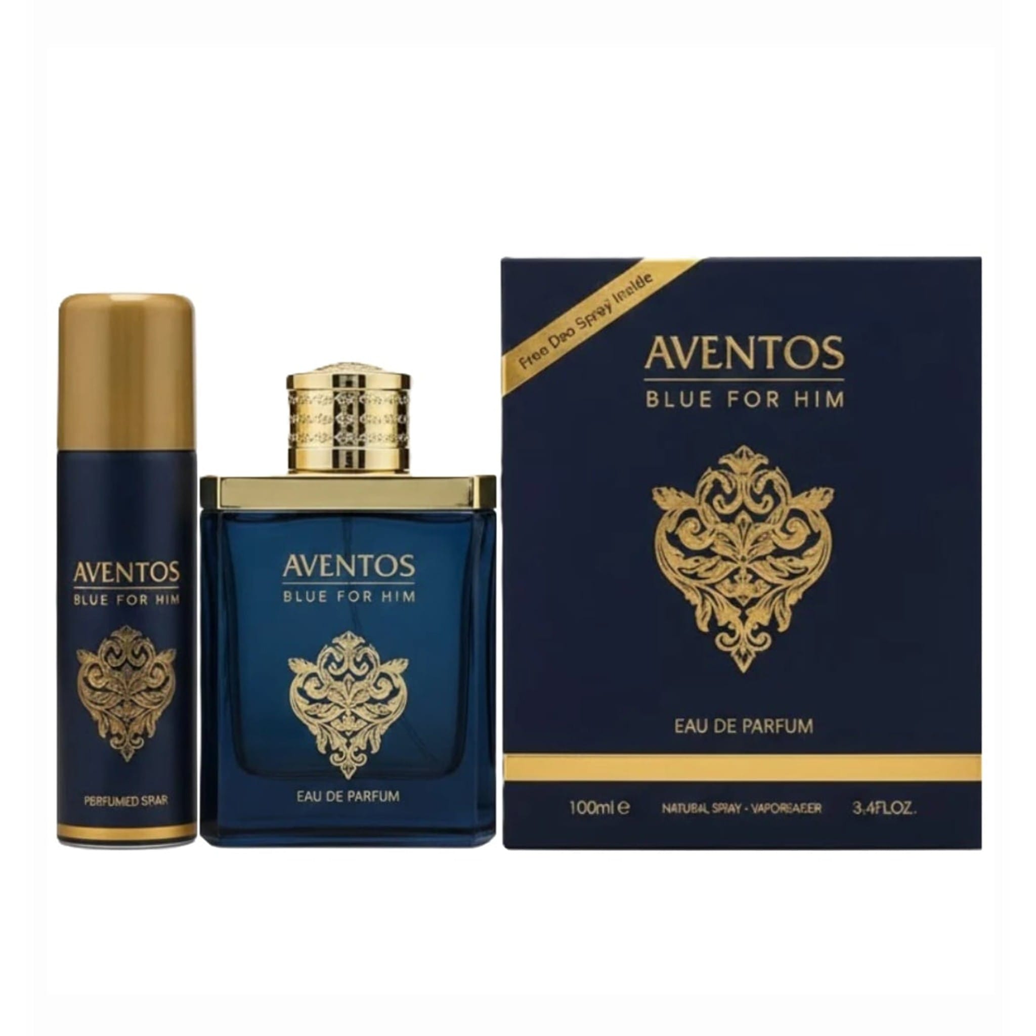 Aventos Blue Eau de Parfum + Deo by Fragrance World - Gift Set