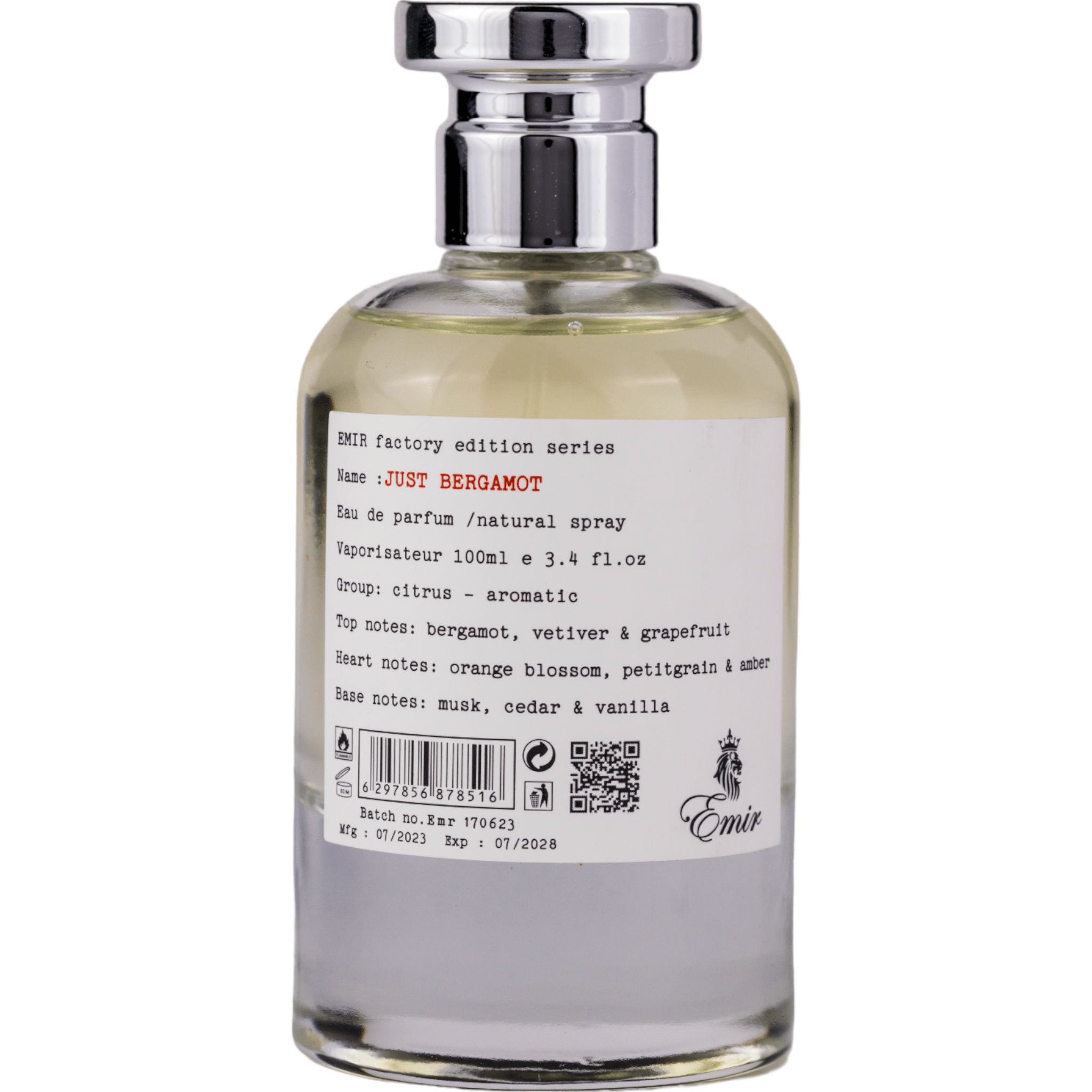 Arabian perfume Emir by Paris Corner Just Bergamot Factory Edition 100ml Eau de parfum 307601
