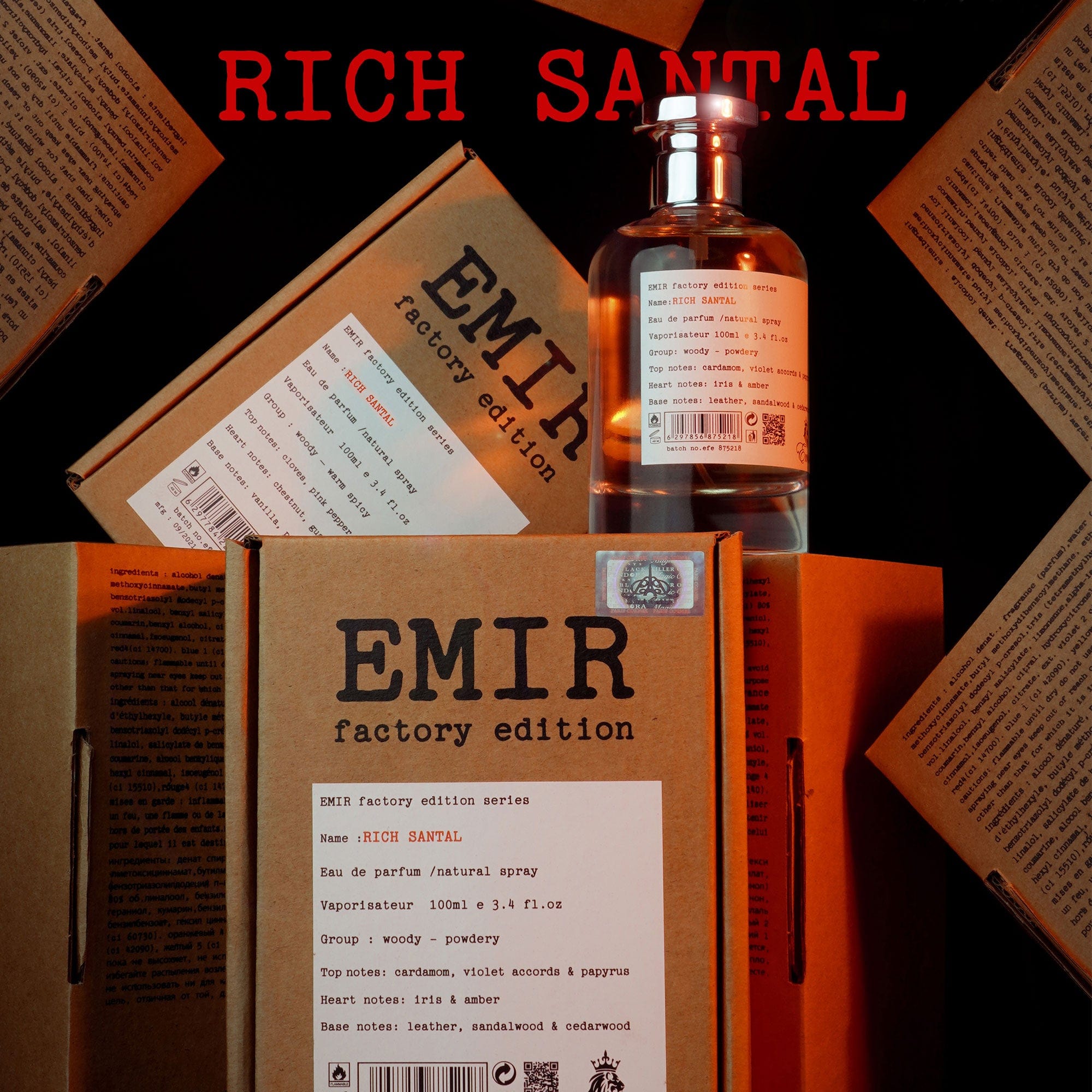 Arabian perfume Emir by Paris Corner Rich Santal Factory Edition 100ml Eau de parfum 307175