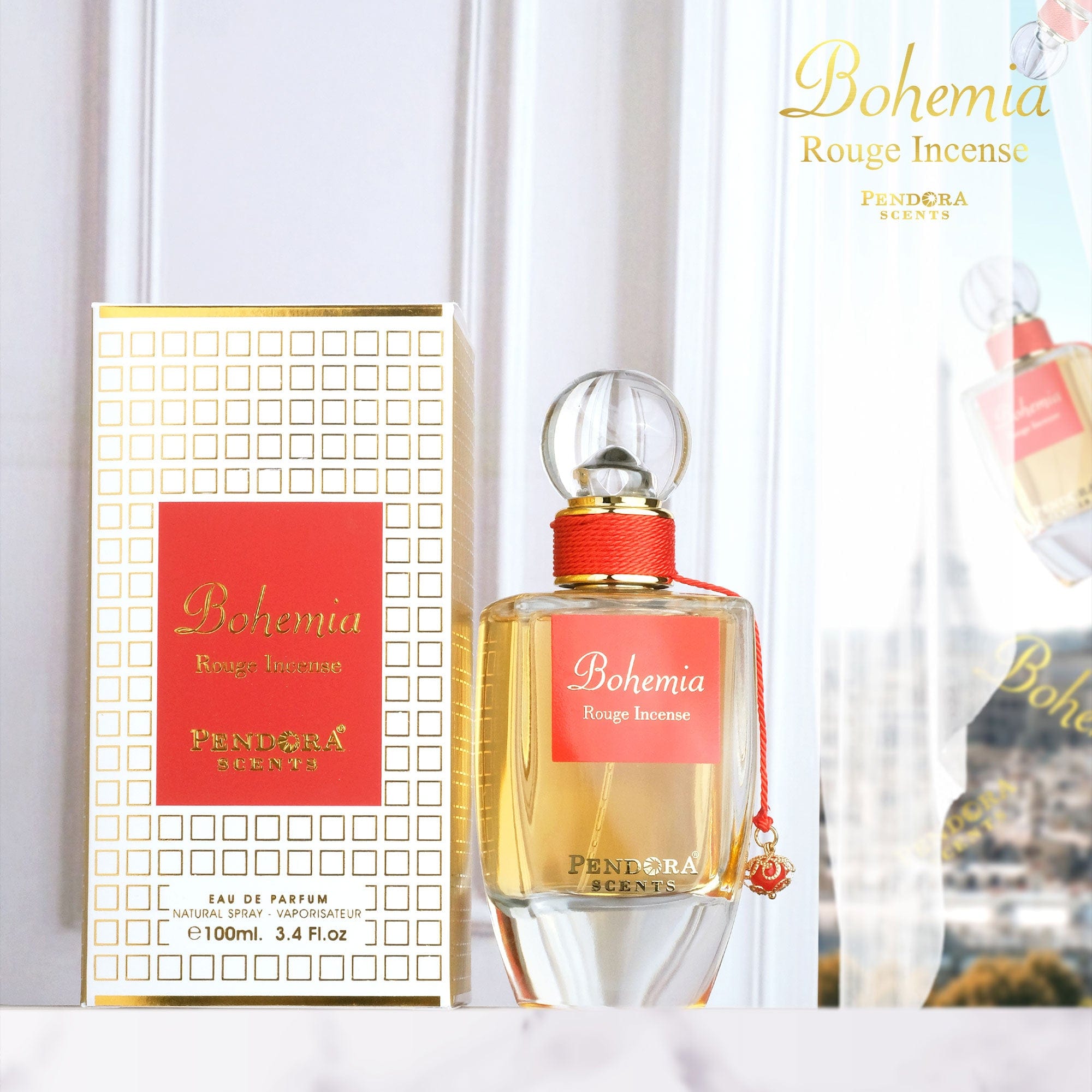 Arabian perfume Pendora Scents by Paris Corner Bohemia Rouge Incense 100ml Eau de parfum 307164
