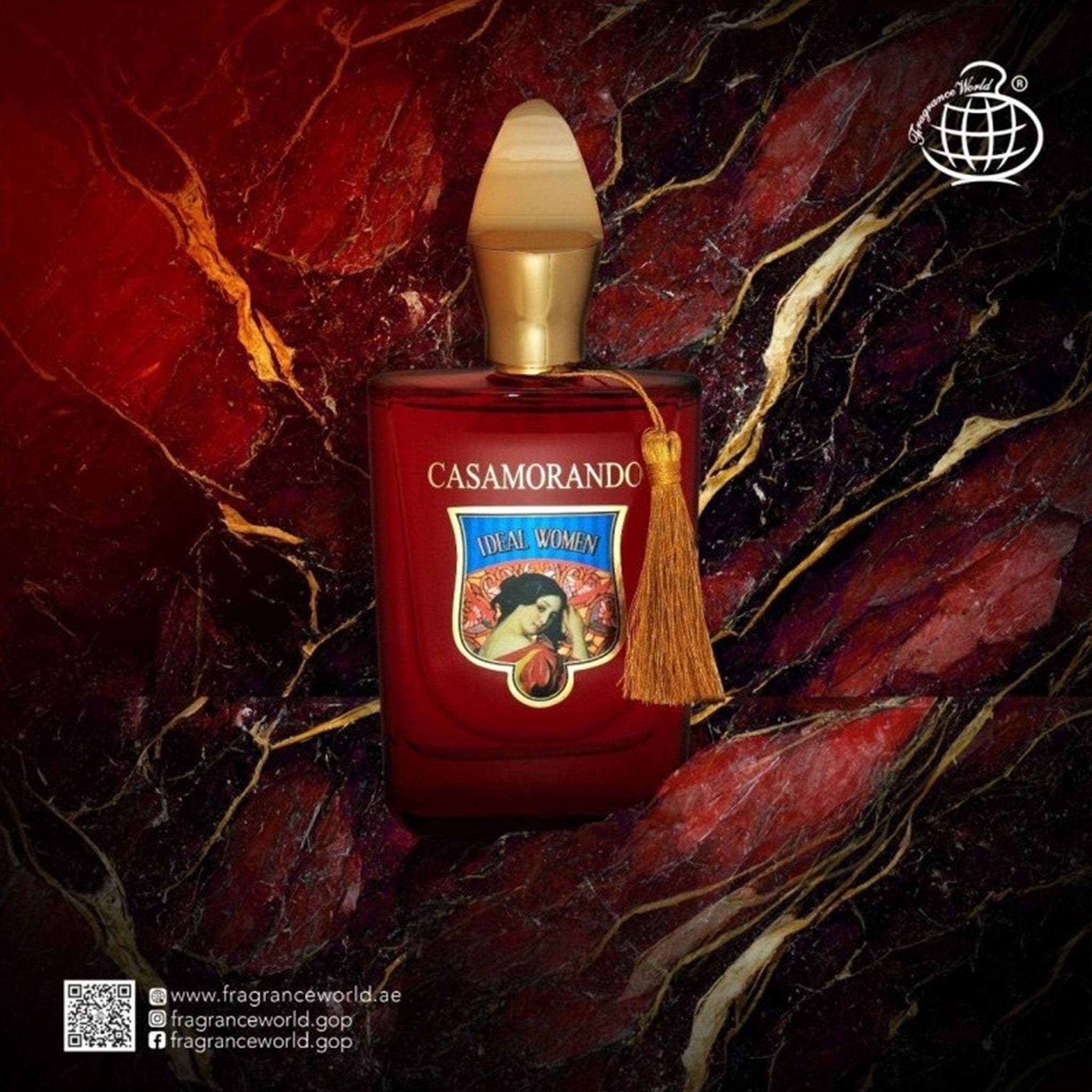 Casamorando Ideal Women Eau de Parfum 100ml by Fragrance World - Unisex Perfume - EDP - 100ml 309577