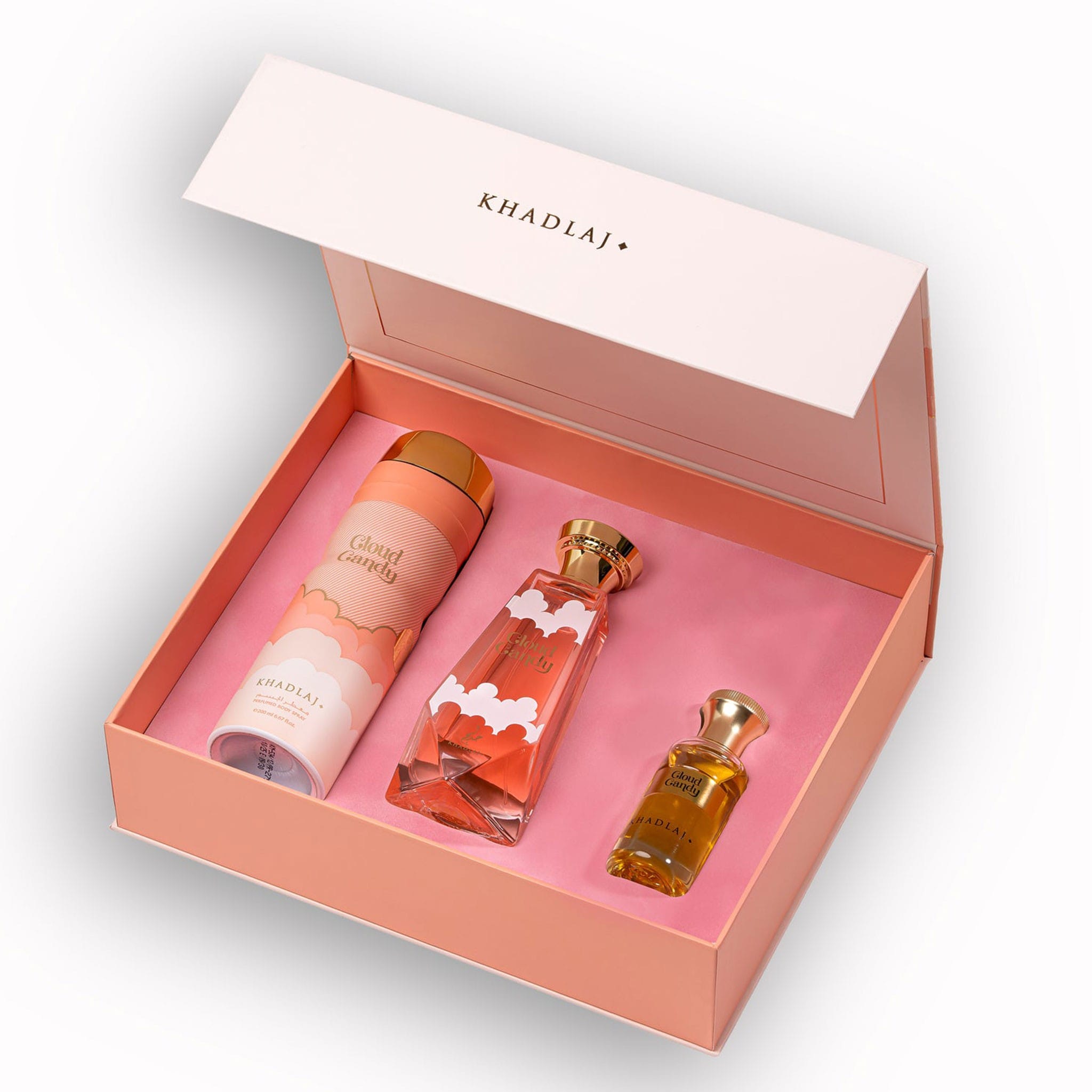 Cloud Candy Extrait de Parfum + Body spray + Concentrated Perfume Oil by Khadlaj - Women Perfume - Gift Set - 324 ml 310441