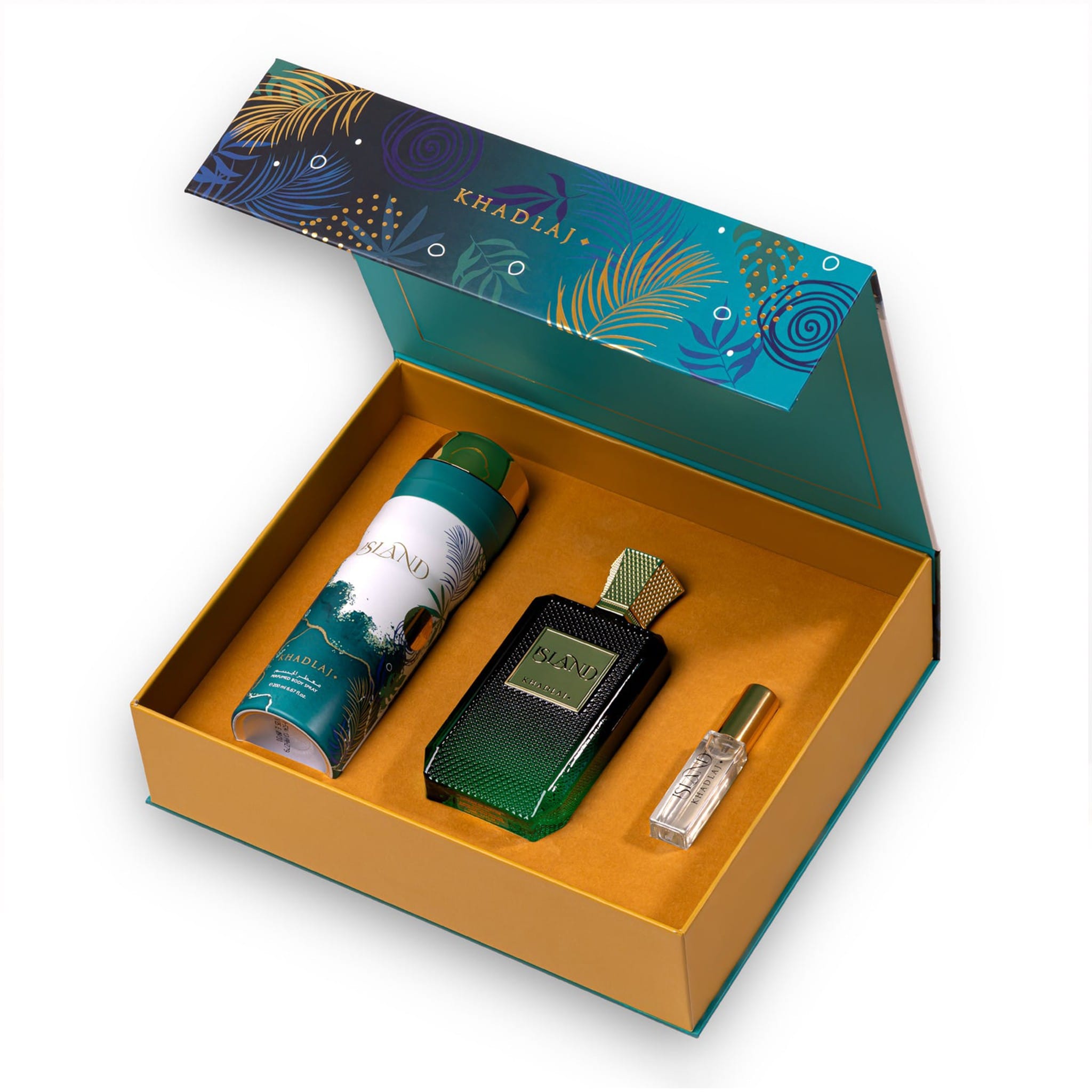 Island Extrait de Parfum +  Body spray + Extrait de Parfum by Khadlaj - Men Perfume - Gift Set - 310 ml 310440