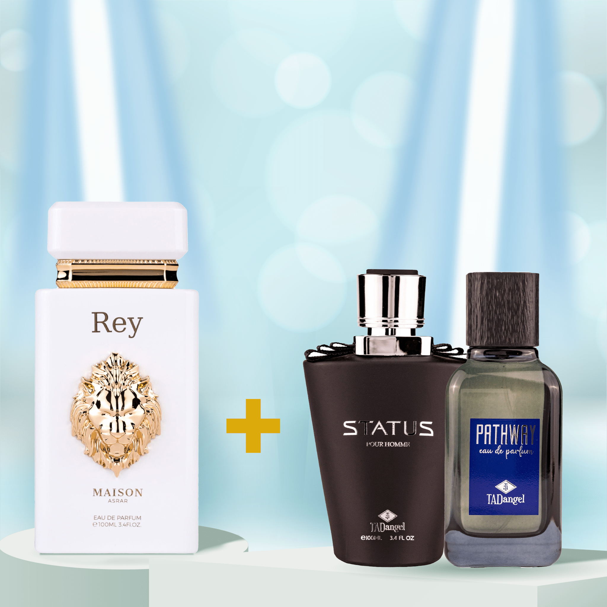 Men Perfume Gift Set - Rey + Pathway Homme + Status Homme 308748