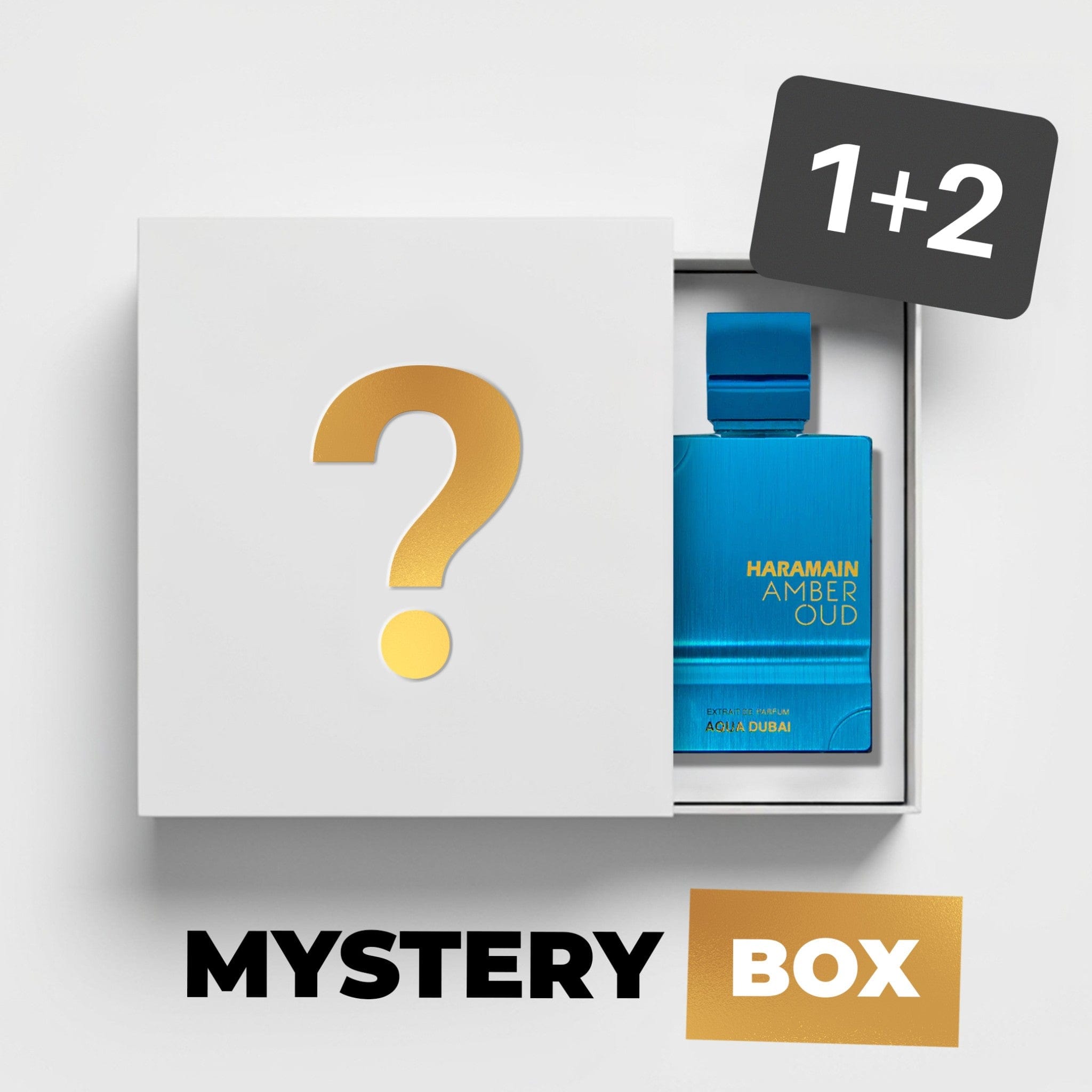 Mystery Box Amber Oud Aqua Dubai + 2 by Al Haramain - Unisex Perfume - Gift Set - 250ml 309862