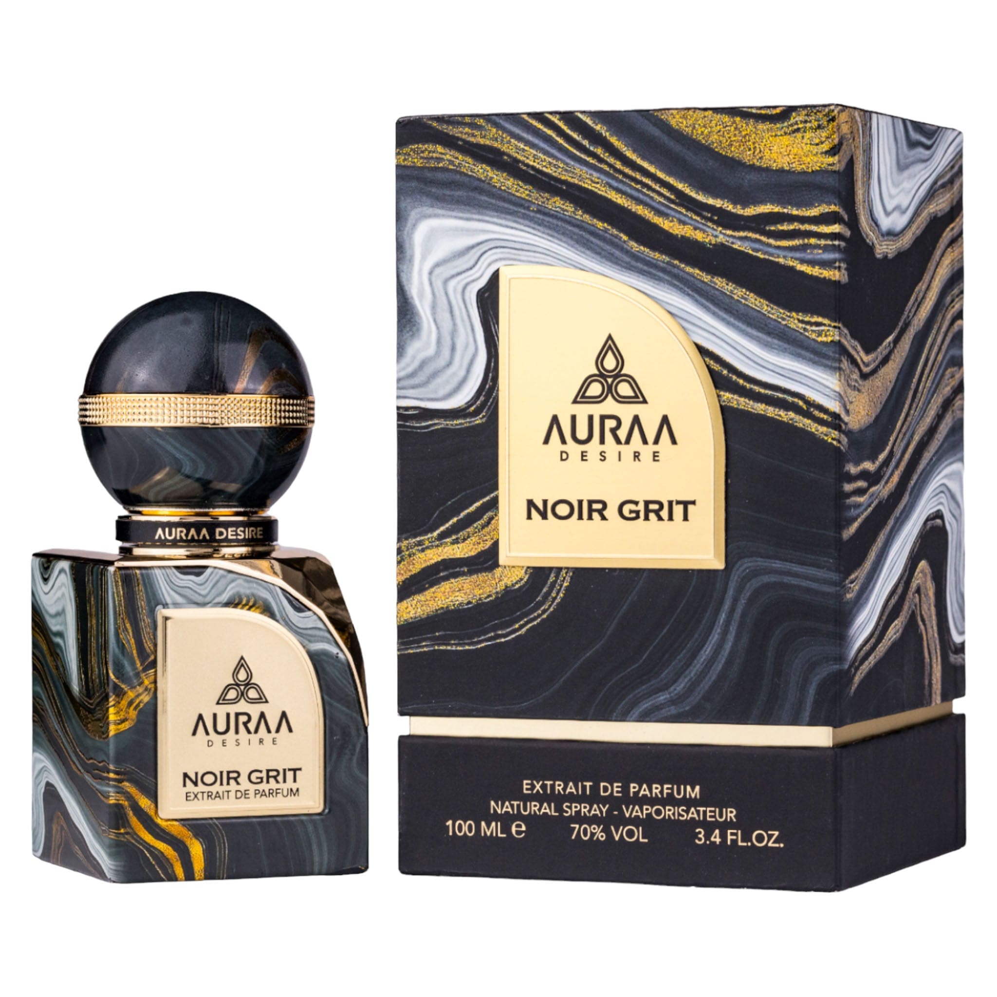 Noir Grit by Auraa Desire - Extrait de Perfume Unisex - 100 ml 308356