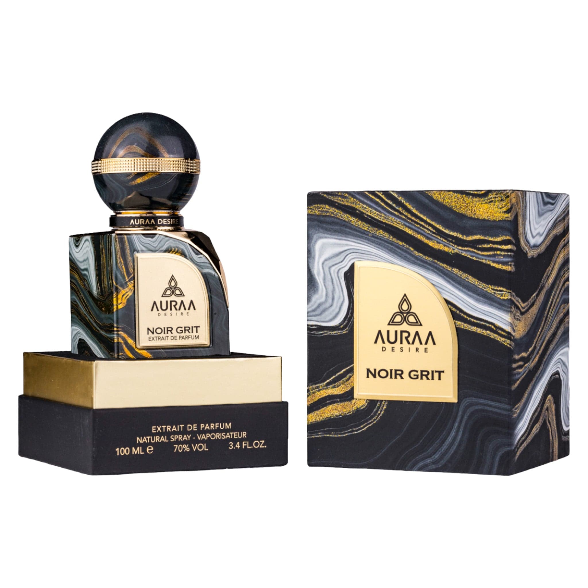 Noir Grit by Auraa Desire - Extrait de Perfume Unisex - 100 ml 308356