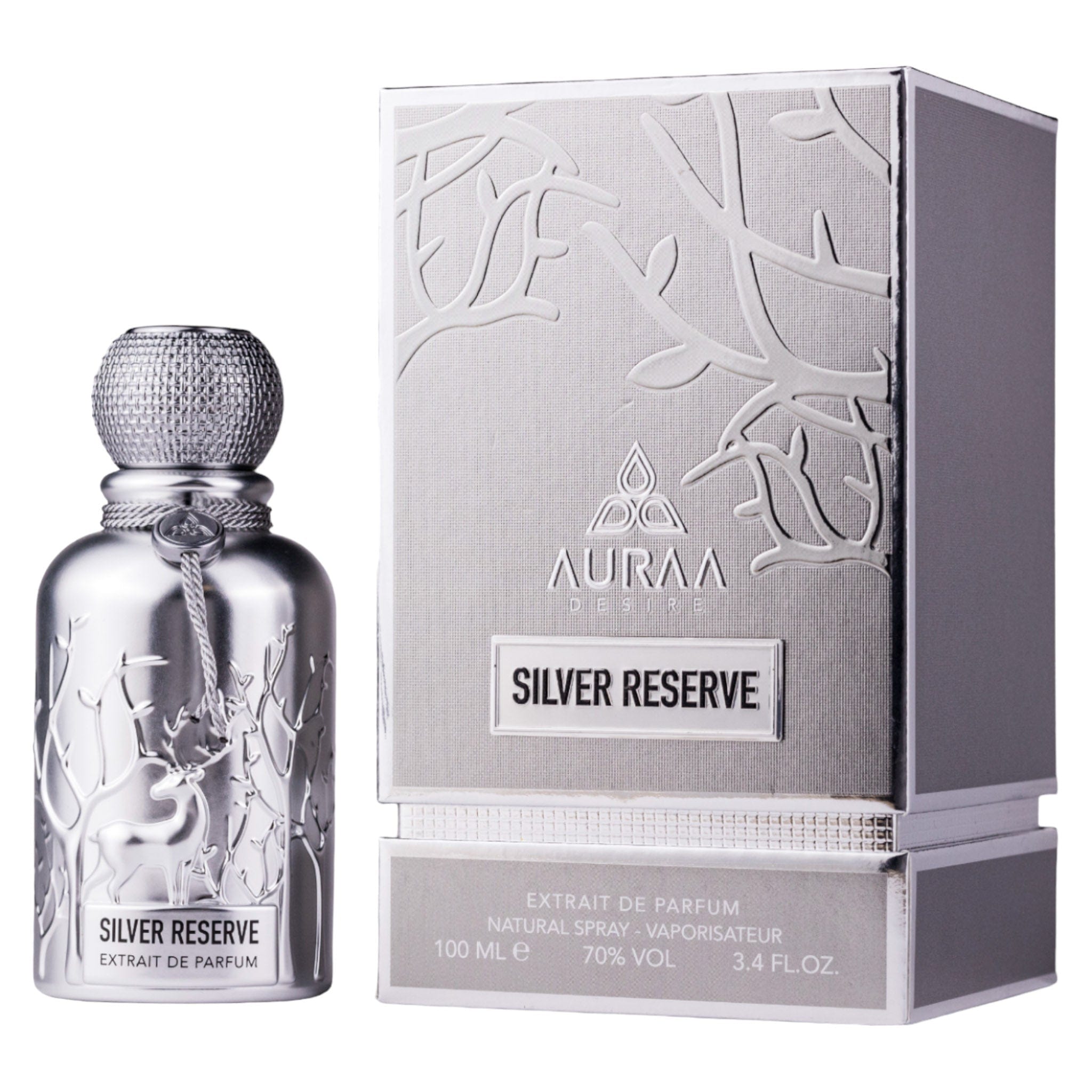 Silver Reserve by Auraa Desire - Extrait de Perfume Men - 100 ml 308357