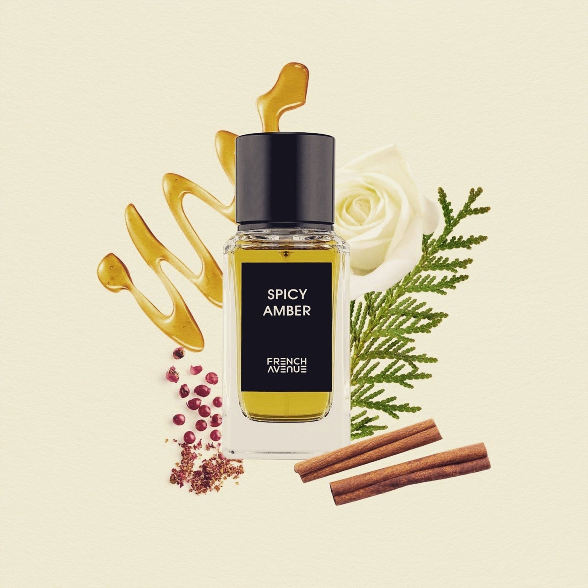 Spicy Amber Eau de parfum 100ml by French Avenue - Unisex Perfume - EDP - 100ml 309550